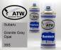 Preview: Subaru, Granite Gray Opal, 35S: 400ml Sprühdose + 400ml Klarlack - Set, von ATW Autoteile West.